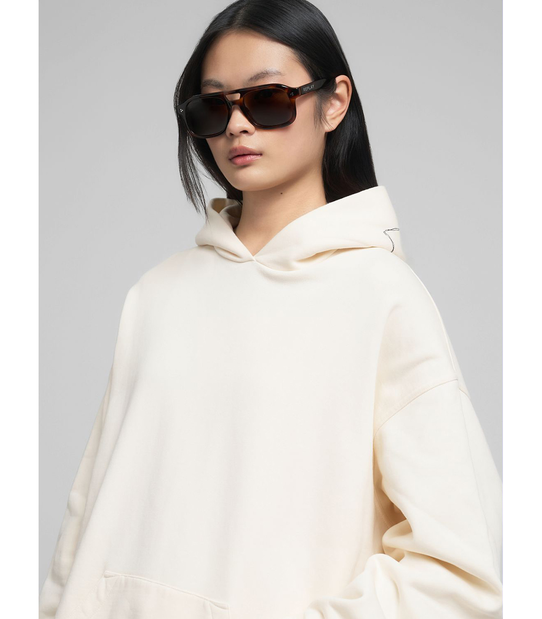 ロングオーバーサイズ刺しゅうフーディー 詳細画像 オフホワイト 5